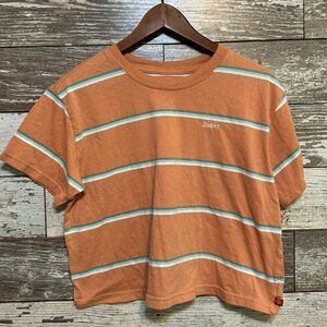 Dickies Orange Striped Crop Top